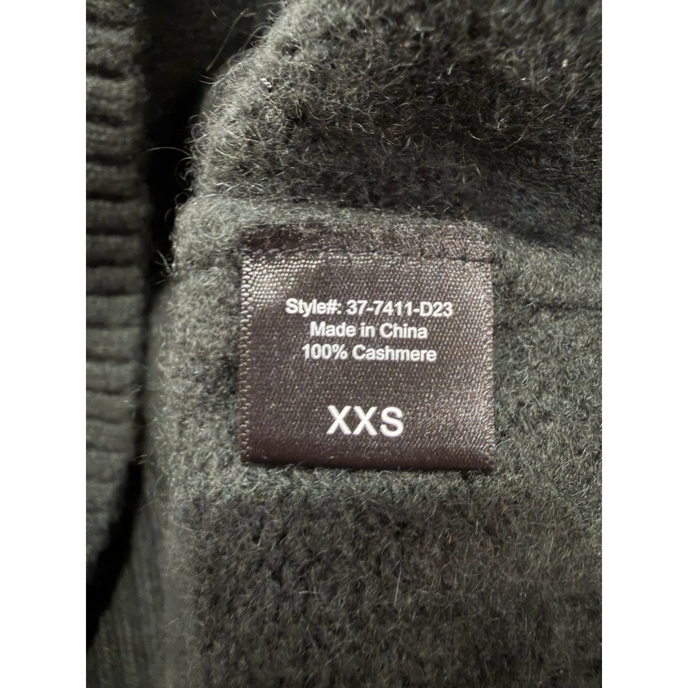 Jenni Kayne Everyday Sweater 100% Cashmere Dark Green Crew Neck Size XXS - Picture 5 of 6